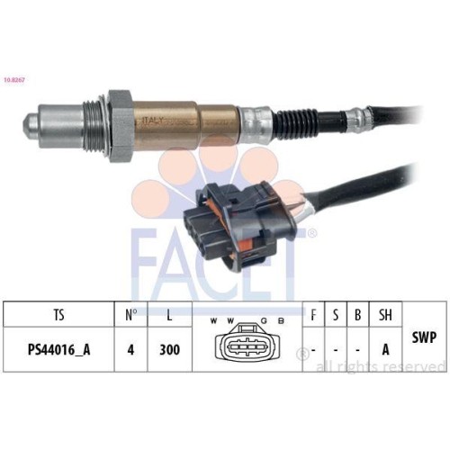 Lambdasonde Facet 10.8267 Made In Italy - Oe Equivalent FüR Opel Suzuki Vauxhall-image