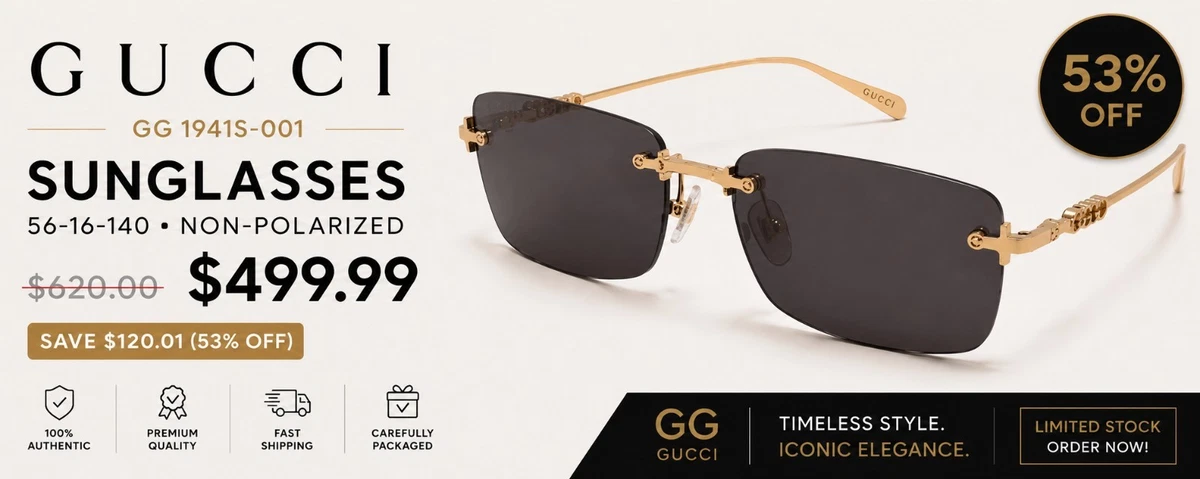 Gucci Rimless Sunglasses for Women for sale | eBay