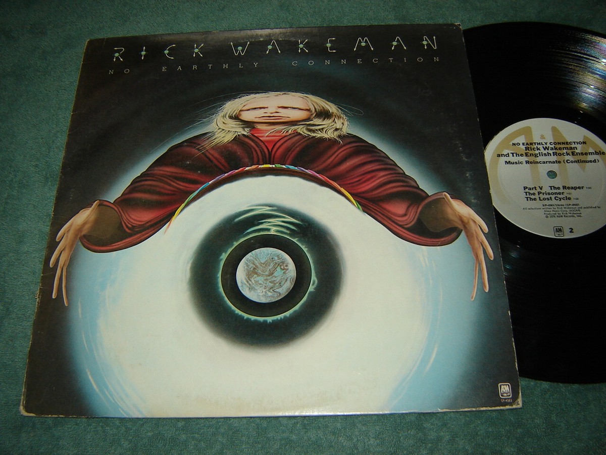 Rick Wakeman - No Earthly Connection LP prog gimmick foil mirror