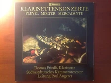 Klarinetten Konzerte LP Swiss Joseph Pleyel  Molter  Friedli  Mercadante  Claves