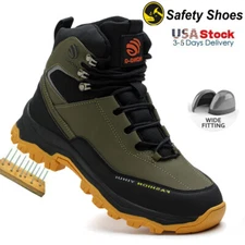 Indestructible Boots Safety Work Shoes Steel Toe Breathable Work Boots Mens