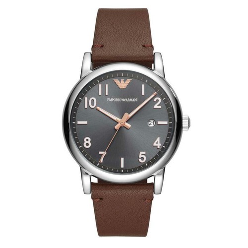 Orologio Uomo Solo Tempo ARMANI AR11175 con Cinturino in Pelle Marrone |  eBay