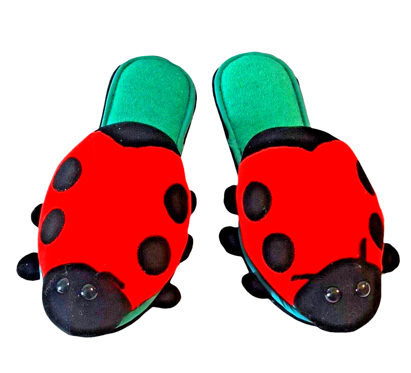 Ladybug Critter Slippers One Size Soft Padded Comfort-image