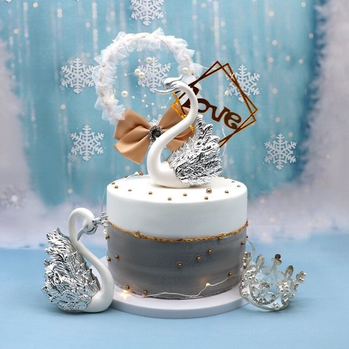 2 Pieces of Swan Ornaments Figurines,Swan Cake Decoration,Car Figurines3419 - Imagen 5 de 10