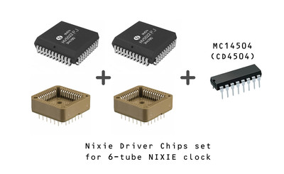 A Set Chips for 6-tube NIXIE clock-HV5522PJ/CD4504 32 CHANNEL SERIAL TO PARALLEL