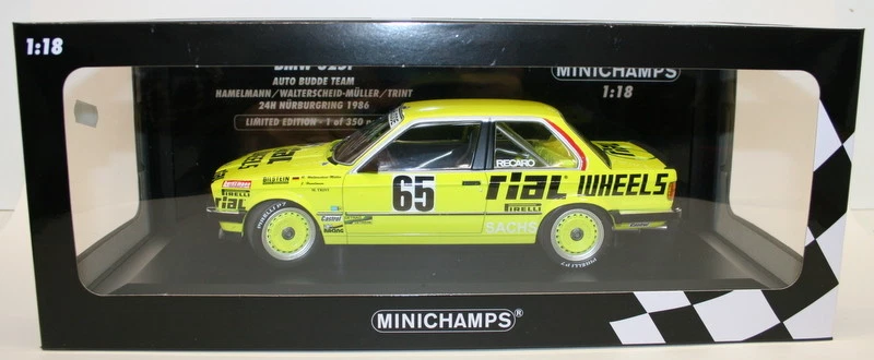 Minichamps 1/18 Diecast 155 862665 BMW 325i Auto Budde Team Nurburgring 1986 - Image 2 of 4