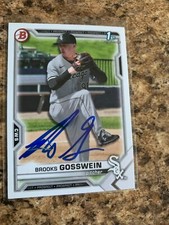Brooks Gosswein Signed 2021 Bowman Draft  Auto Chicago White Sox BD-21