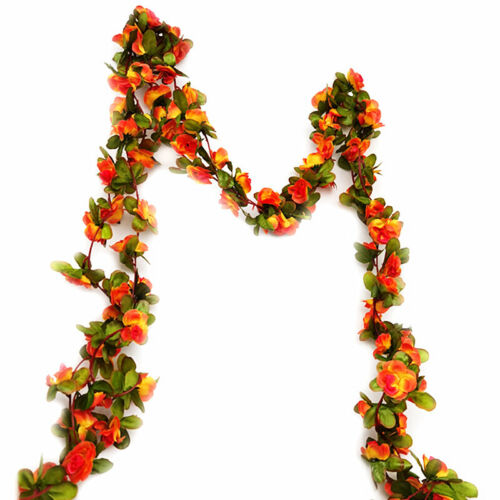 8ft Künstliche Hängepflanzen Seide Rose Kunstblumen Girlande Blatt Rebe Hochzeit - Bild 20 von 29