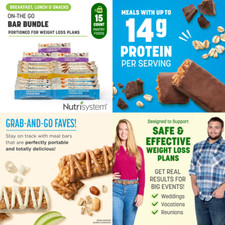 Nutrisystem On-The-Go Variety Bundle Bars, 15 Count