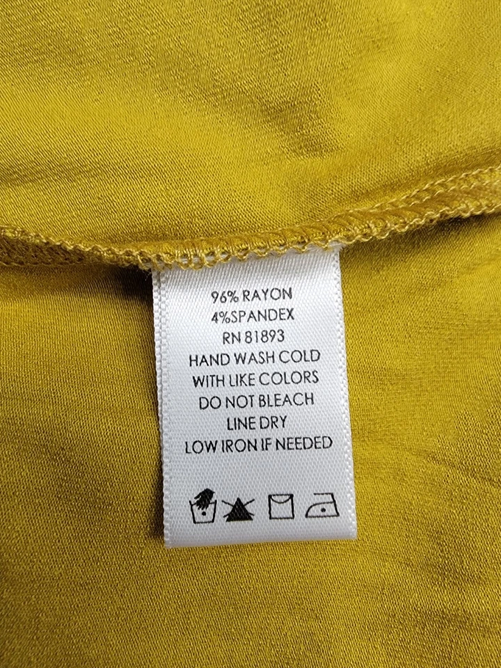 Camisa Top Blusa Dialogue Mujer Talla 1X Verde Amarillento NUEVA Foto 3 de 4