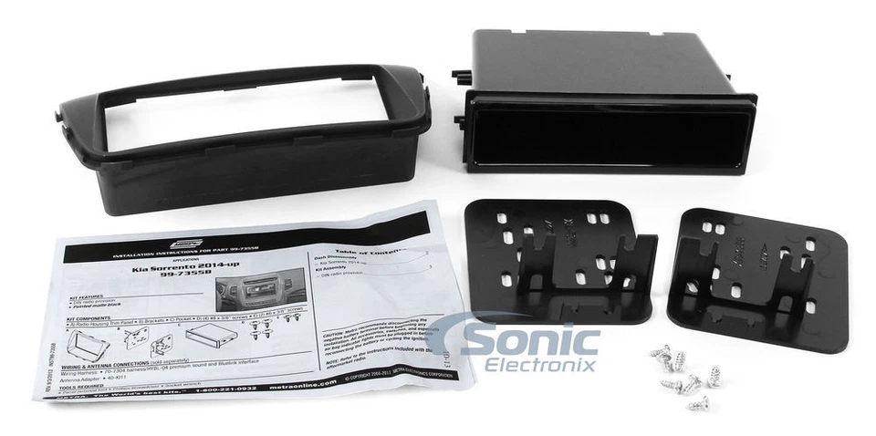 Kit de tablero de instalación de auto DIN simple/doble Metra 99-7355B para Kia Sorento 2014-15 Foto 2 de 4