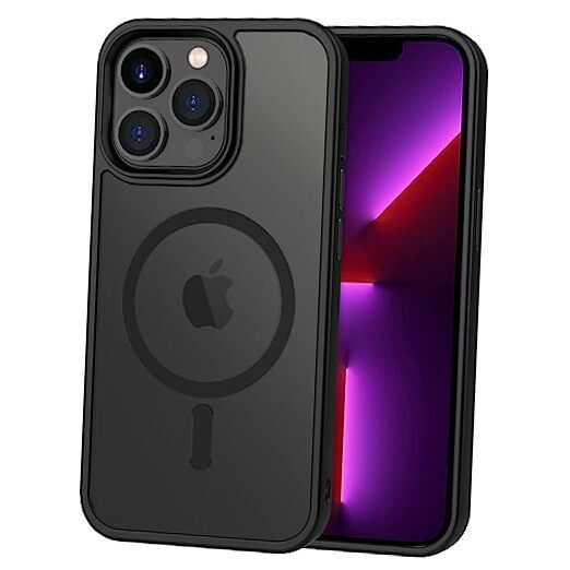 Magnetic Case for iPhone 13 Pro 6.1 inch-Compatible with MagSafe & Matte Black