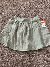 Girls Button Detail Skirt - Cat  Jack Army Green XL