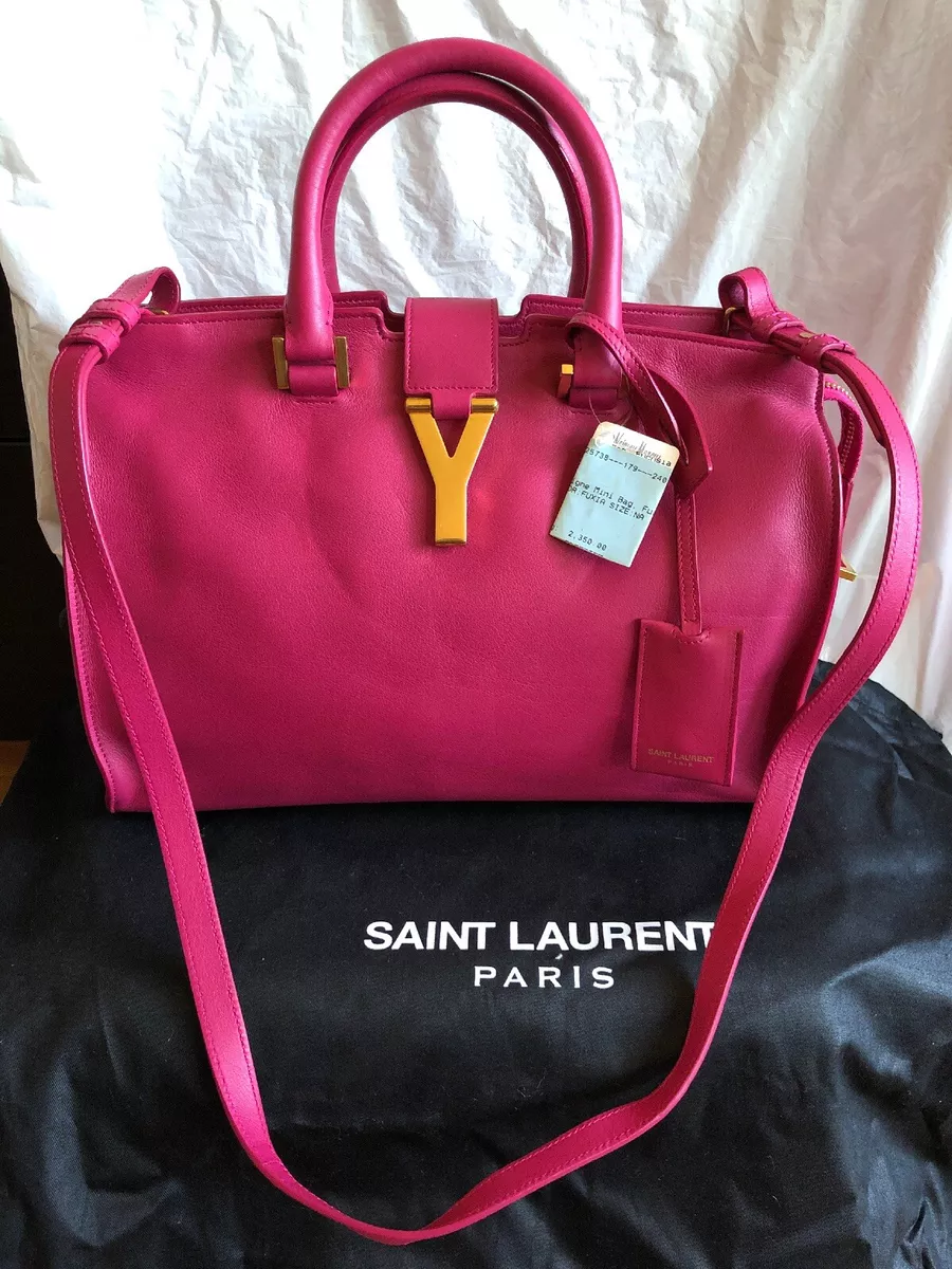 YVES SAINT LAURENT Kate Medium Leather Crossbody Bag Neon Pink