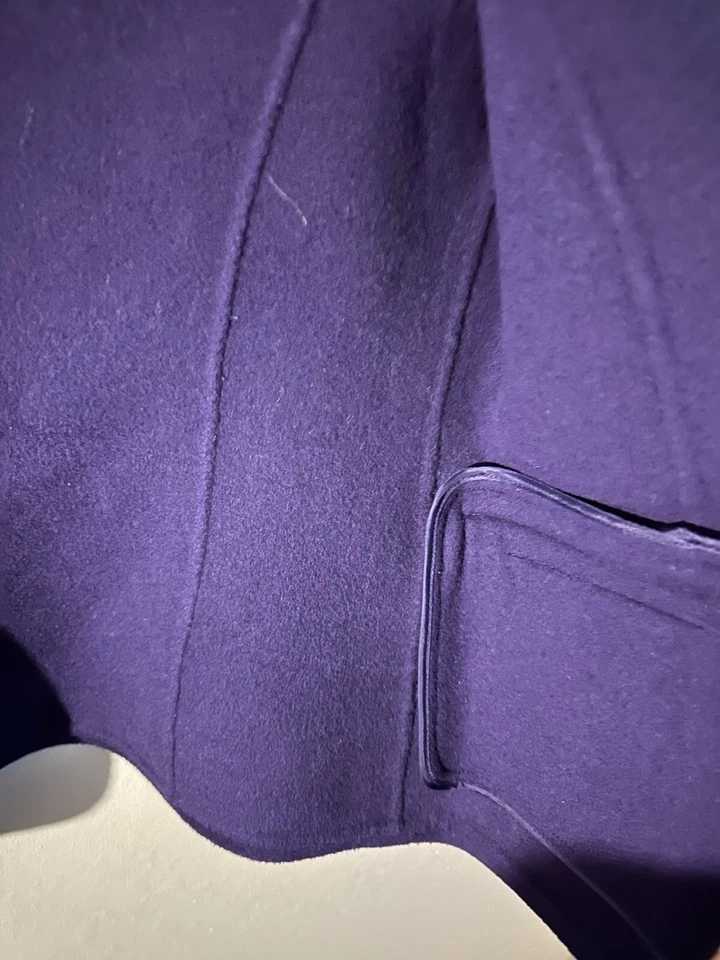 Talbots Jacket Womens 2 Petite Purple Open Blazer 100% Wool Long Sleeve - Image 4 of 4