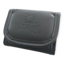 Vintage 2000 Lexar Media Leather Wallet for Memory Cards WHPPA Gala Gift w/ Box