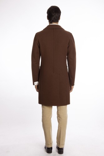 $2640 BELVEST REVERSIBLE Brown / Green Wool Coat DB 38 US / 48 EU Drop 8R - Picture 2 of 7