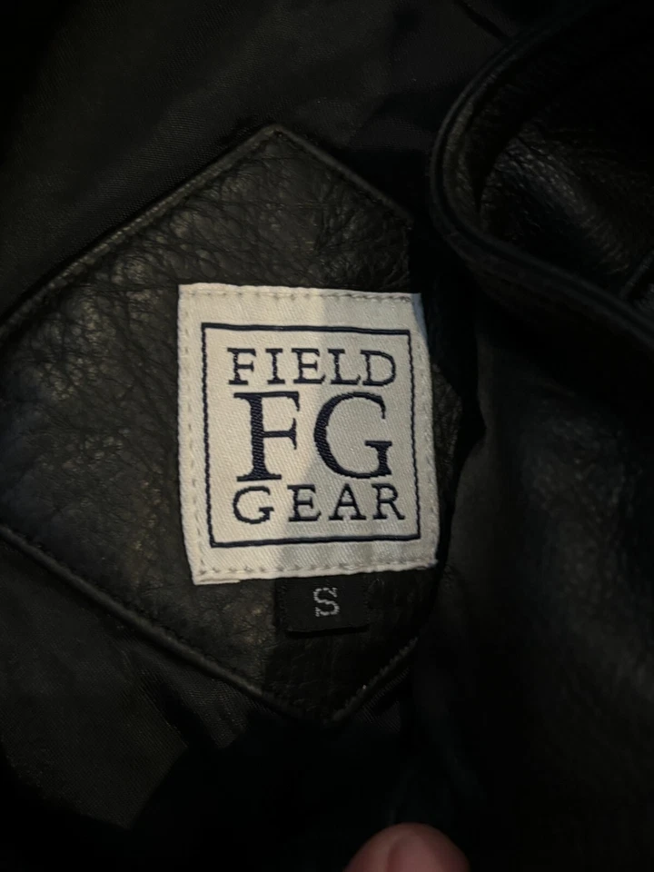 Jaqueta de couro pesada Field Gear feminina pequena preta com capuz acabamento de pele sintética casaco - Imagem 2 de 4