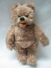 123) altes Stofftier Plüschtier Teddybär mit Stimme Teddy Bär Braun ca. 27cm