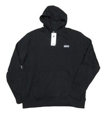 FILA Men's Black Solid Fleece Pullover Hoodie
