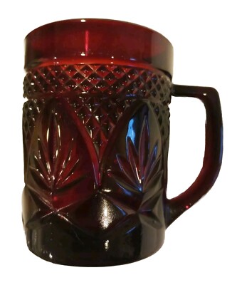 SINGLE LUMINARC ARCOROC RUBY RED 4'' MUG CRISTAL D ARQUES DURAND   Y13
