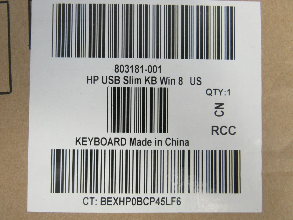 HP 803181-001 USB QWERTY Slim Keyboard 26-4 - Image 2 of 2