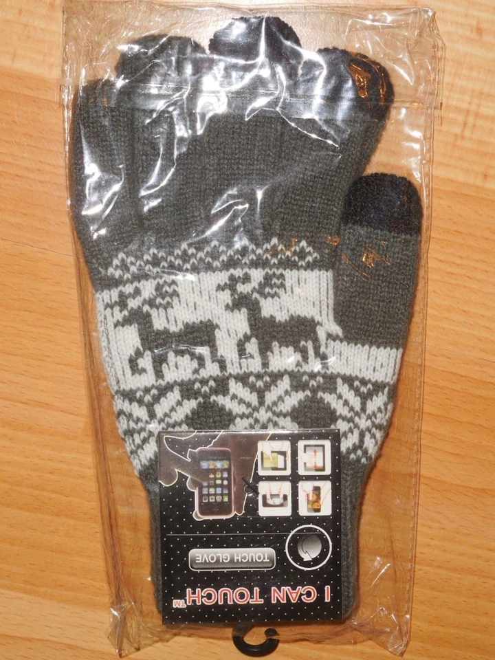 NEUF Gants chauds fantaisie Cerfs tactile téléphone smartphone taille unique - Photo 1/1