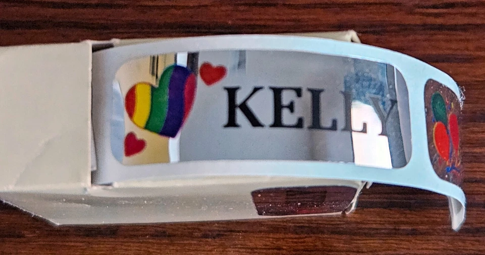 Kelly Labels/Stickers with balloons, hearts, teddy bear & rainbows - Image 2 of 3