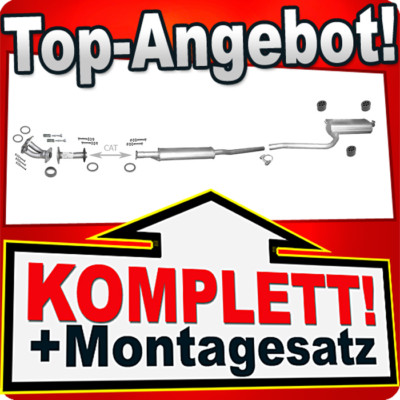Auspuff für TOYOTA AVENSIS (T22) 1.6 Stufenheck Liftback +Rohre Auspuffanlage