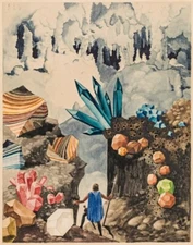 Crystal World – Franz Sedlacek 1925 Surrealist Fantasy Landscape Art Print