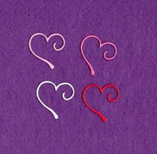 LOVE  25 HEART LARGE die cuts scrapbook cards