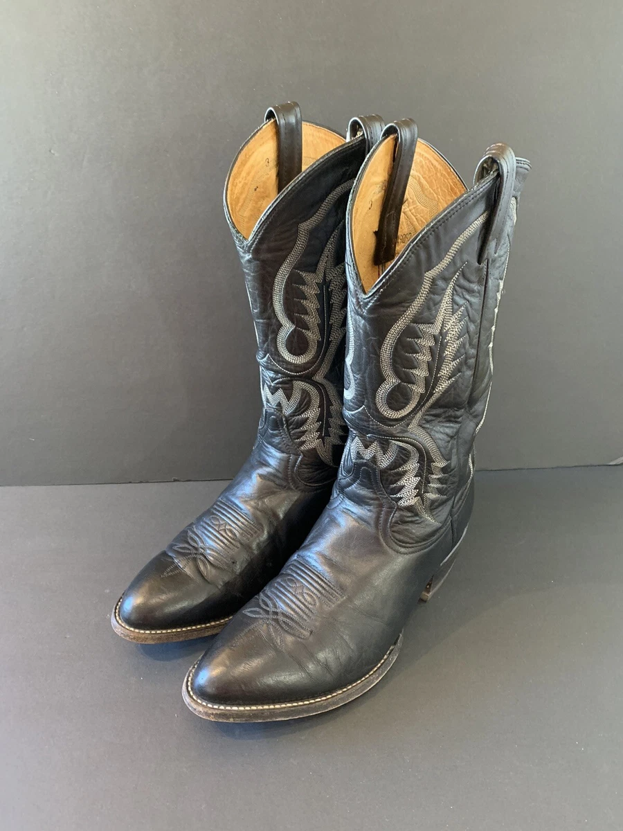 Tony Lama Black Boots Mens 9EE Style 2914 Nice Condition