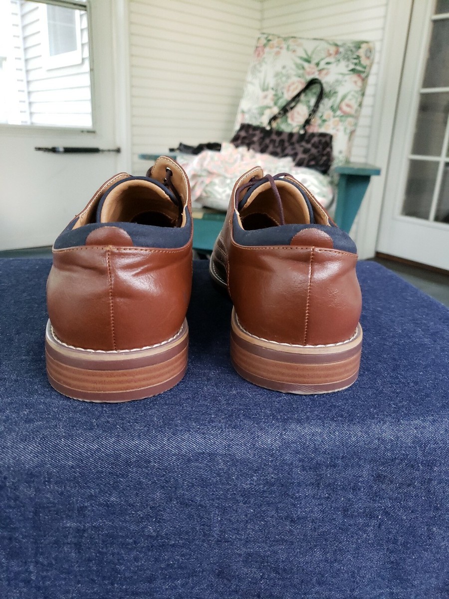 Sonoma Mens Dess Shoes 11 M Brown Oxford Lace-up Wing Tip | eBay display picture 2