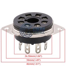 new 5PCS 8pin Bakelite Octal Valve Tube Socket EL34 6V6 6L6 KT88 Chassis Mount M