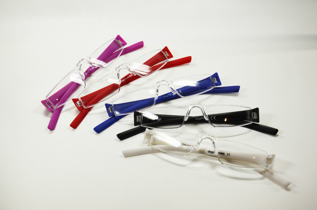 Lesebrille Rot Weiß Metall Damen Herren Leicht Modern Farbe Mode