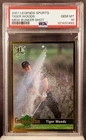 1492 TIGER WOODS 2001 Legends Sports Bunker Shot RC PSA 10
