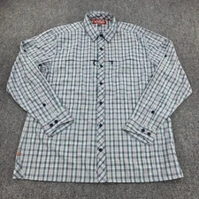 SIMMS Fishing Stone Cold LS Shirt Dark Moon Plaid UPF 30+ Sun Protection Mens XL