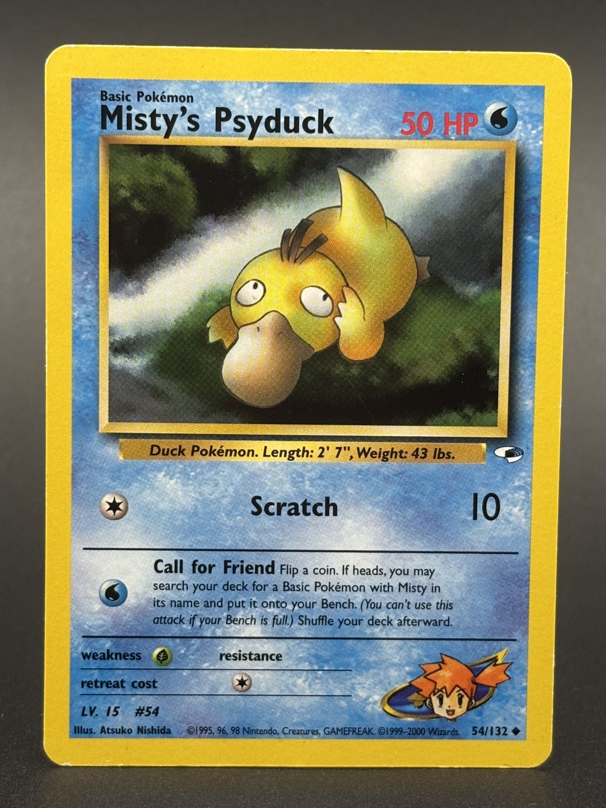 MISTY'S PSYDUCK 54/132 UC GYM HEROES POKEMON UNLIMITED MP