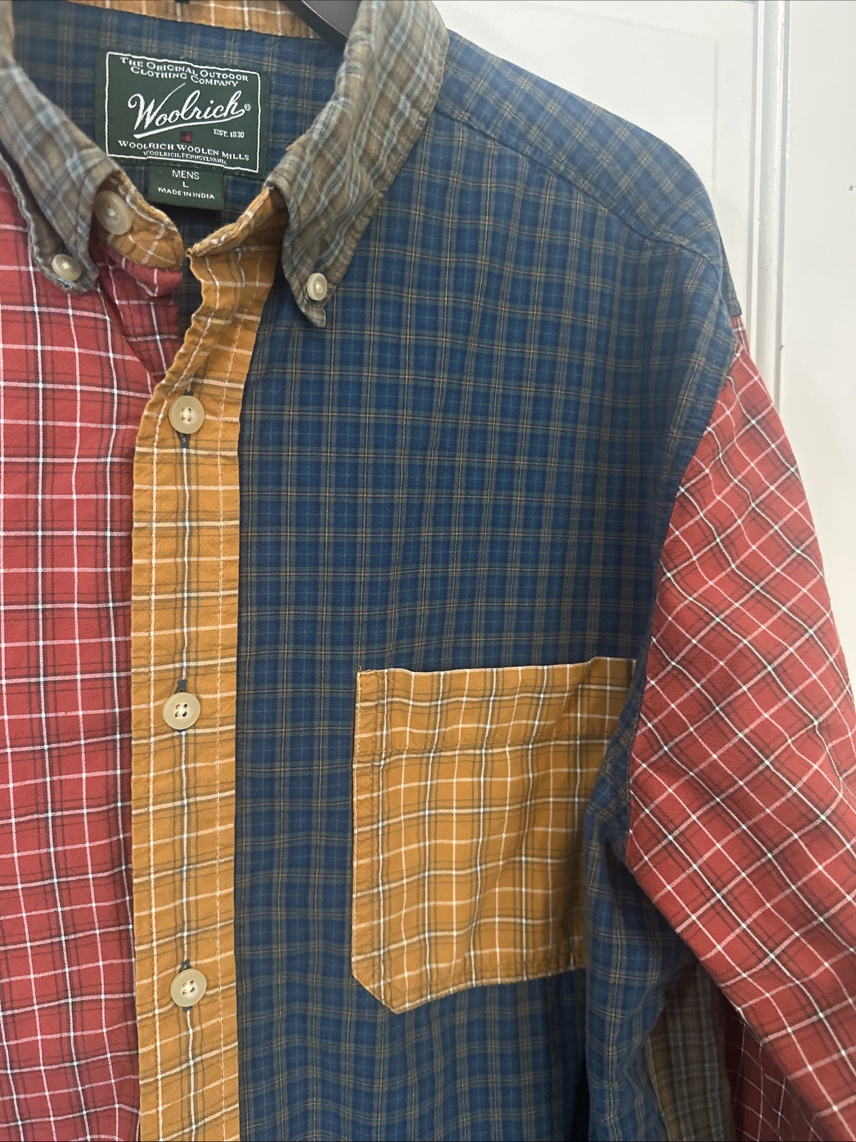 Woolrich Halifax Patchwork Plaid Long Sleeve Men’… - image 2