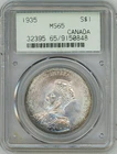 1935 Canada silver $1, PCGS MS65, OGH