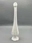 Vintage Fenton Hobnail Swung Glass Bud Vase 11.5”