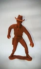 Marx 1964 Vintage Cowboy Western Plastic Figure Orange Marked Base Toy