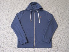 Marine Layer Hoodie Sweatshirt Mens Small Blue Full Zip Dog Logo Made in USA