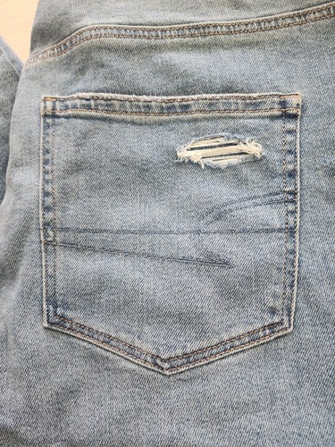 American Eagle Mom Jeans Womens 20 Blue High Rise Distressed Medium Wash Denim - Picture 7 of 19
