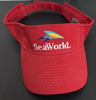 RARE SeaWorld Hat Visor Adjustable Embroidered Theme Park Sample Only