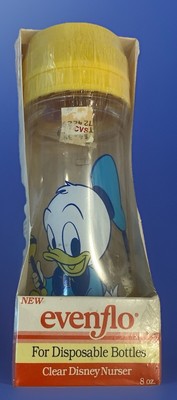 Vintage Evenflo Disney Babies DropIn Nurser DONALD DUCK Baby Bottle NOS RARE  