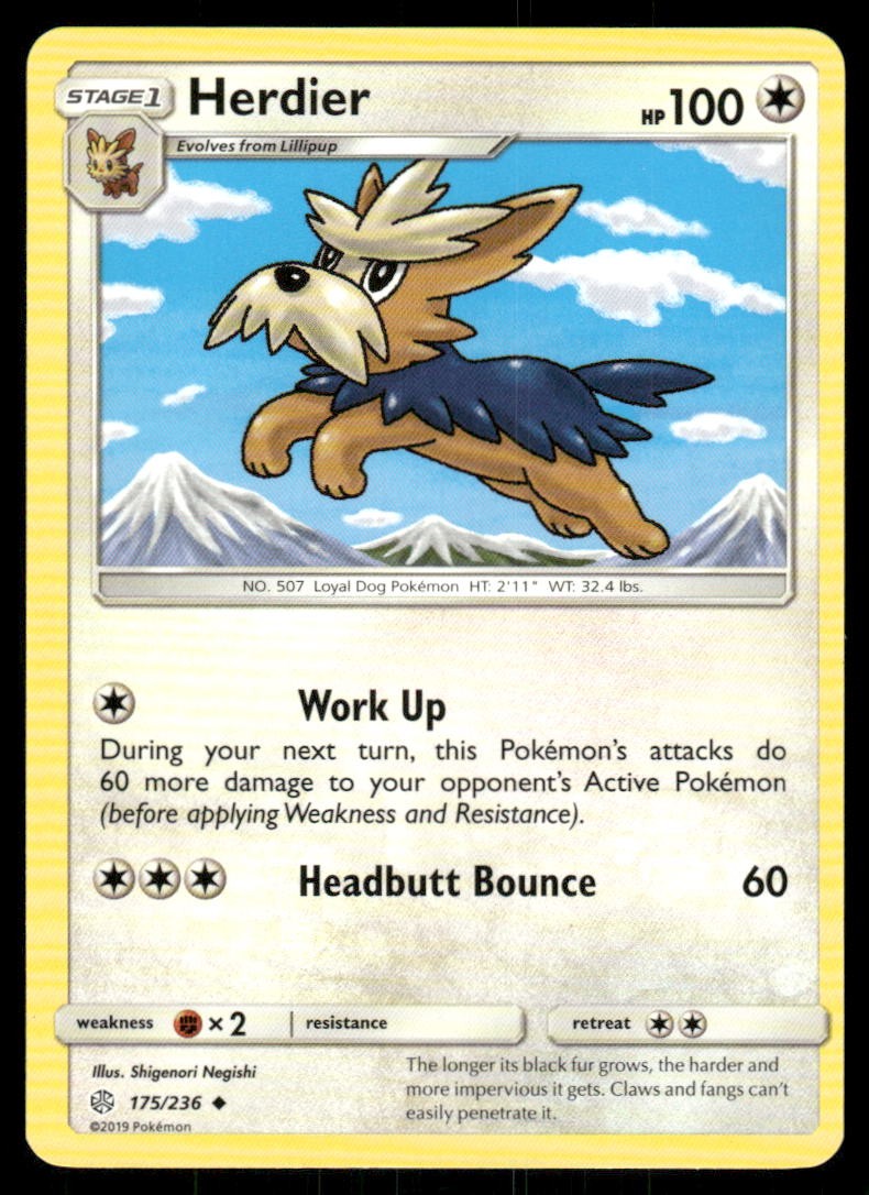 Herdier 175/236 Uncommon Cosmic Eclipse Pokemon Lightly Played