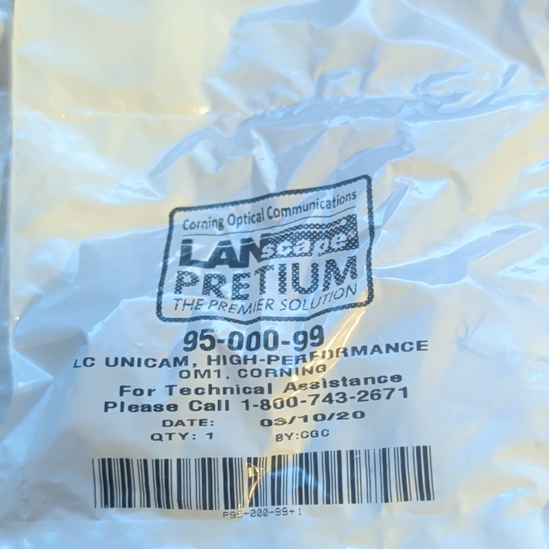 Corning Pretium LC Unicam Fiber Cable Connector LC-LC, Purple, 95-000-99