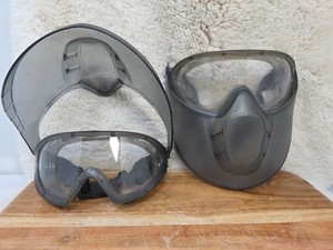Set Of 2 Pyramex Capstone Shield Adjustable Face Shield With Anti Fog Goggles