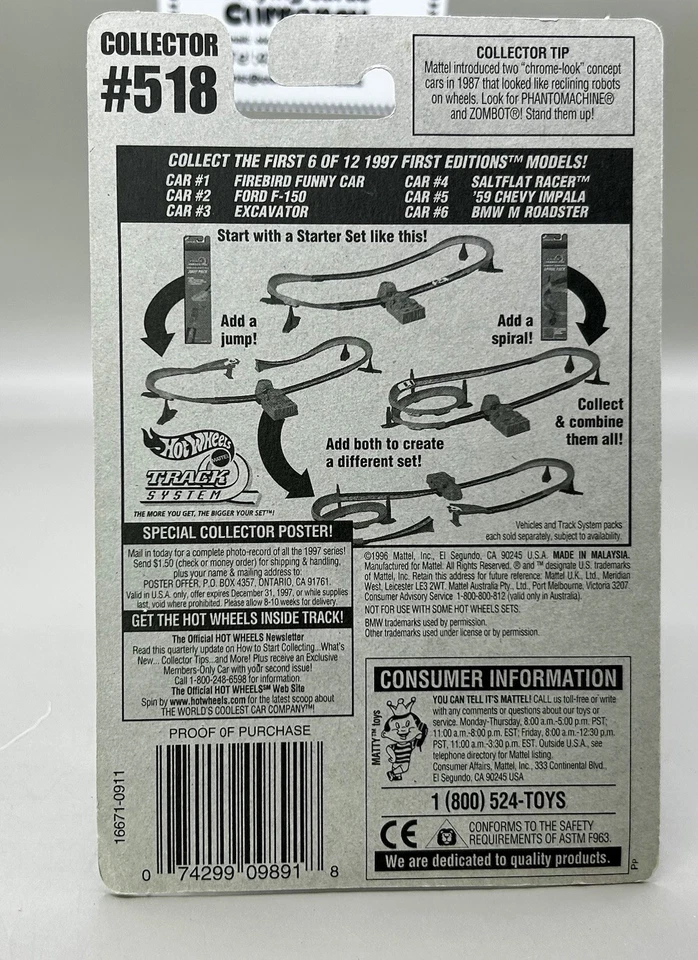 1997 Hot Wheels First Editions BMW Z3 M Roadster Silver Lot of 2 Variations - Image 3 of 4